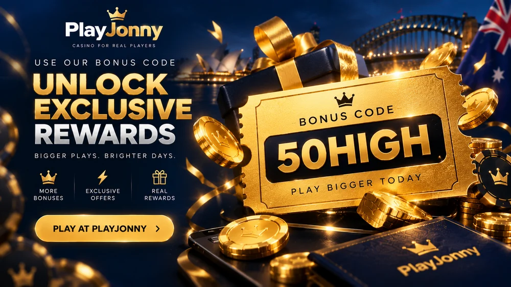 Verified PlayJonny bonus codes and promo code entry for Australian players in 2026
