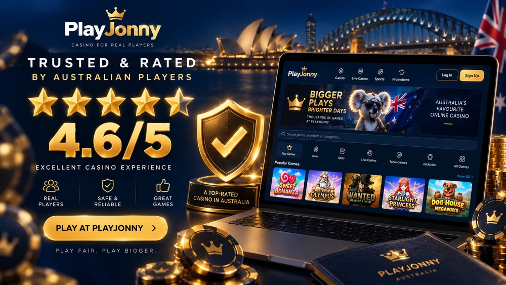 PlayJonny Casino review for Australian players covering licence, bonuses and withdrawal limits