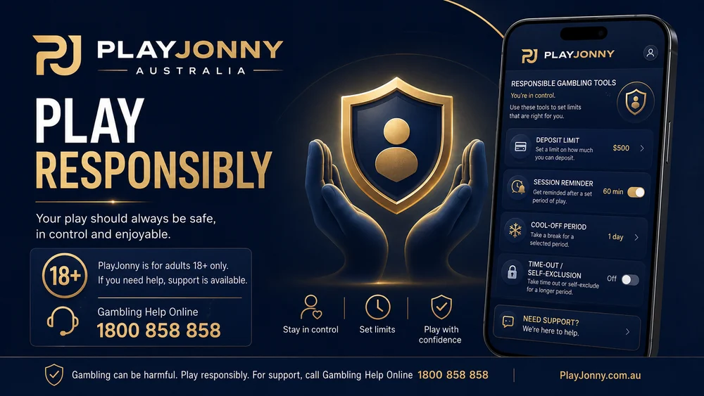 Responsible gambling support for Australian players, including Gambling Help Online and Lifeline contact details